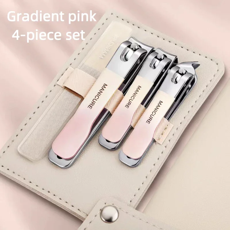 Mens Grooming Travel Kit - 4-delige nagelknipperset voor mannen/vrouwen, professioneel, reisformaat,