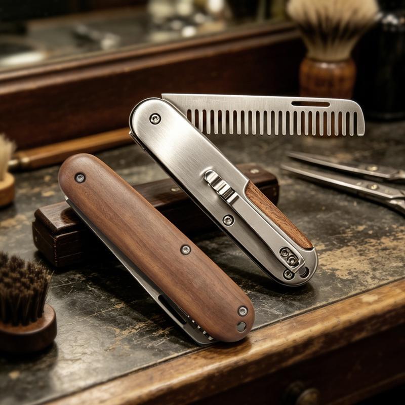 Mens Grooming Travel Kit - 1 Stuks Barbierkwaliteit Reiskam voor Baard
