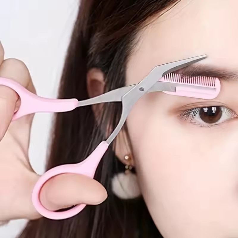Electric Razor - Veilige wenkbrauwschaar met kam, roestvrijstalen wimperschaar,