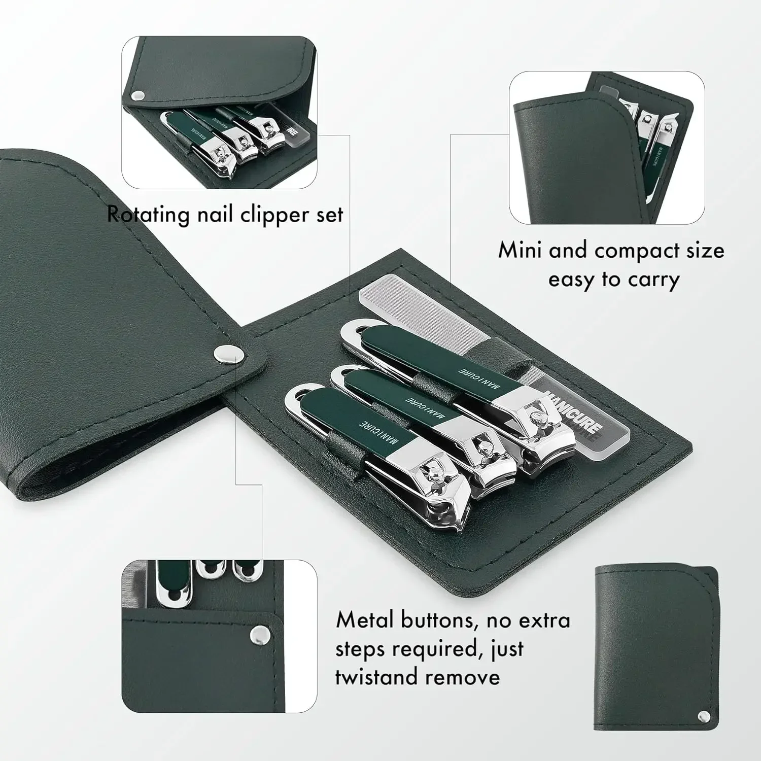 4 stuks nagelknippers voor man - Mens Grooming Travel Kit recensie en prijs