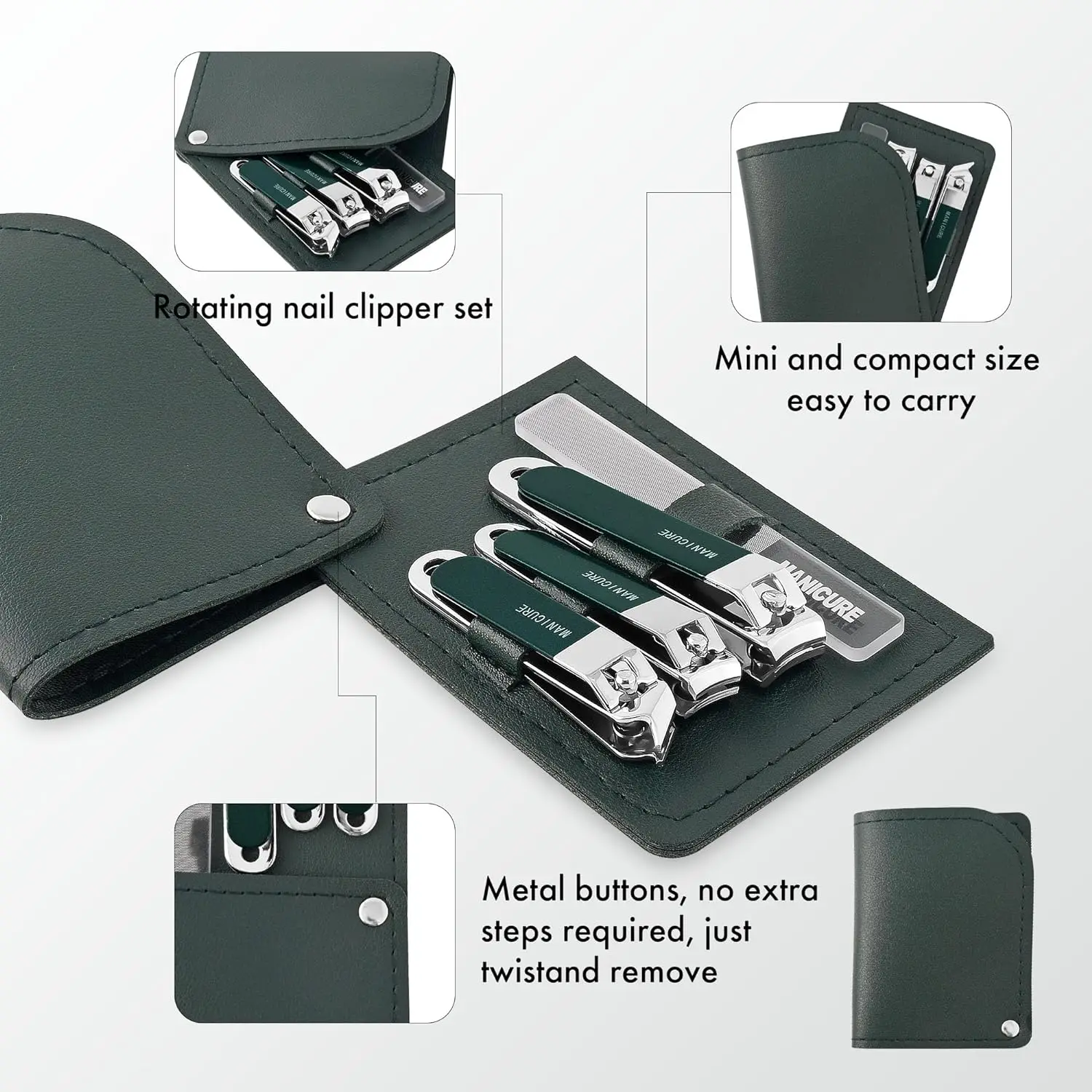 4 Stuks Mannen/Vrouwen Manicur - Mens Grooming Travel Kit recensie en prijs