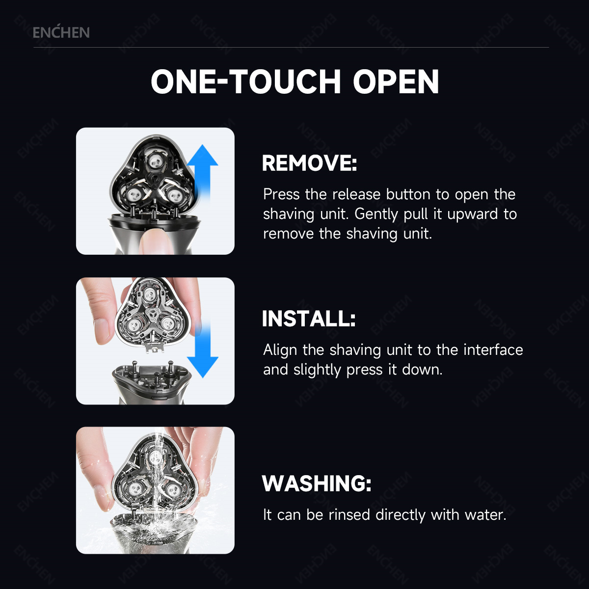 ENCHEN Blackstone's Vervanging - Electric Shaver Rotary recensie en prijs